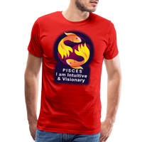 Thumbnail for Men's Glow Pisces Premium T-Shirt - red