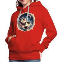 Thumbnail for Women’s Mythical Scorpio Premium Hoodie - red