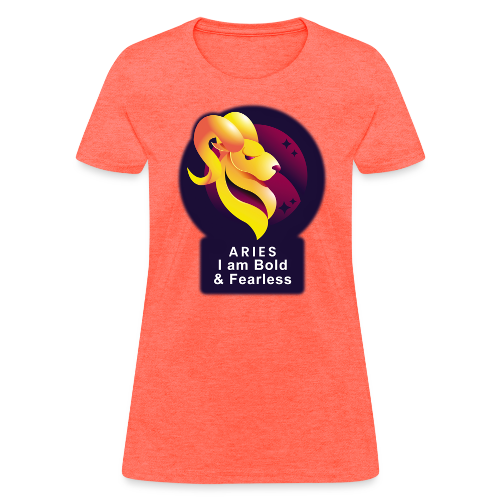 Women's Glow Aries T-Shirt - heather coral