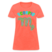 Thumbnail for Women's Power Words Scorpio T-Shirt - heather coral