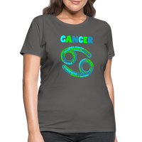 Thumbnail for Women's Power Words Cancer T-Shirt - charcoal