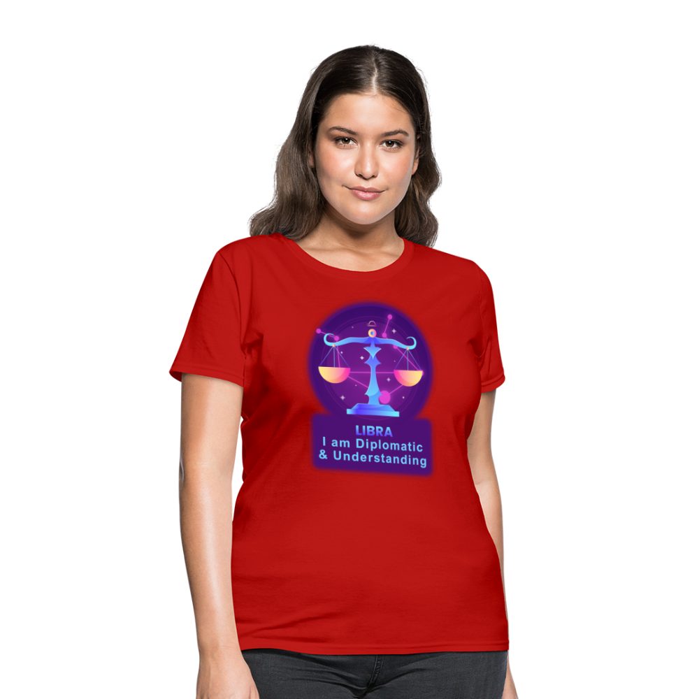 Women's Neon Libra T-Shirt - red