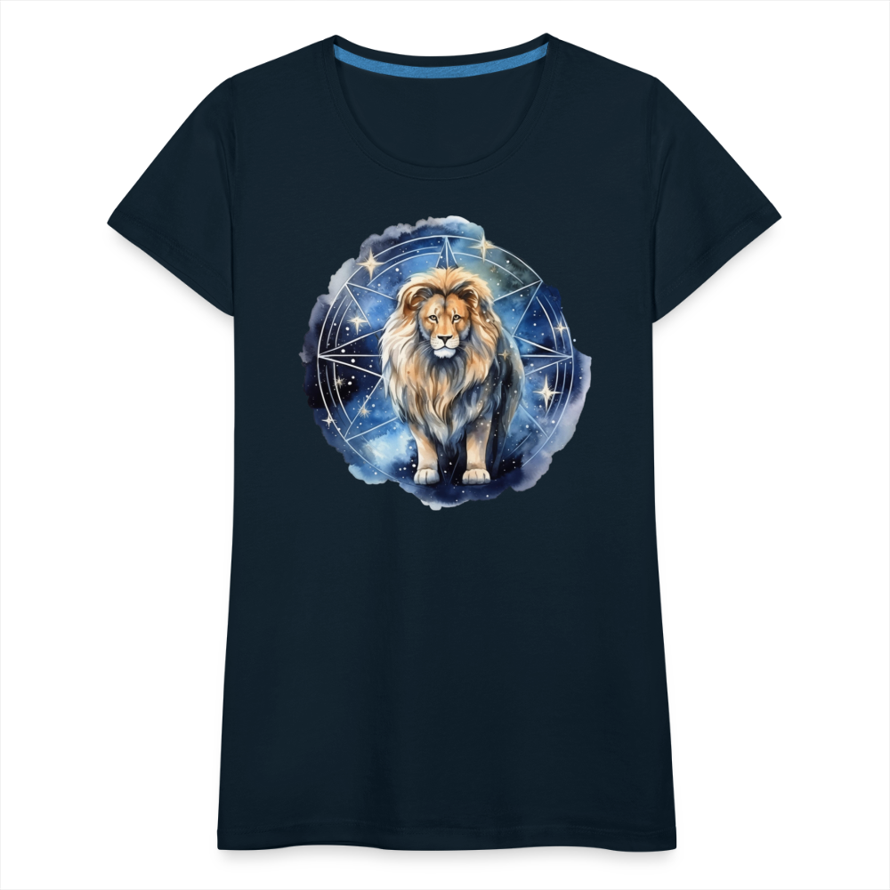 Women's Mythical Words Leo Premium T-Shirt - deep navy