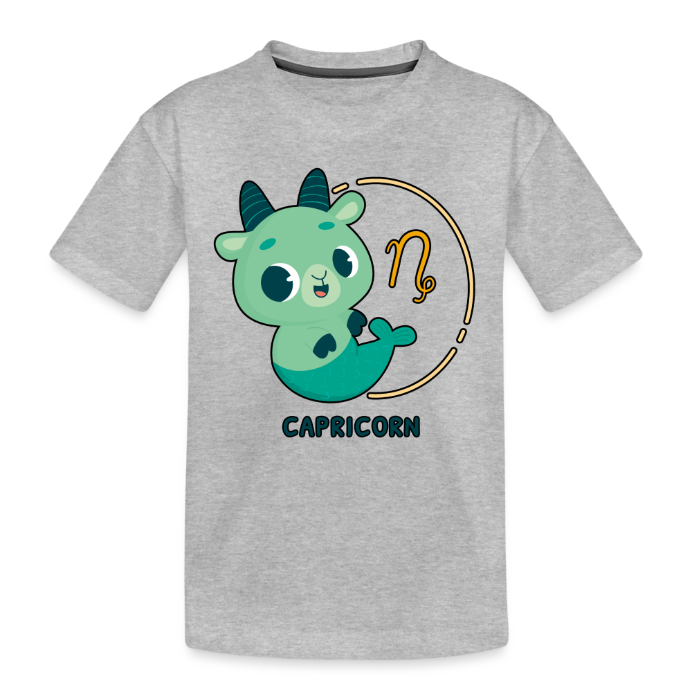 Kid’s Cartoony Capricorn Premium Organic T-Shirt - heather gray