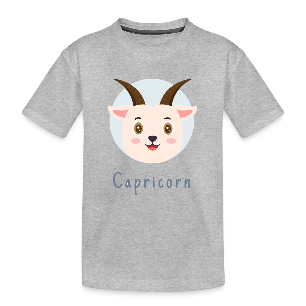 Kid’s Astro Toon Capricorn Premium Organic T-Shirt - heather gray