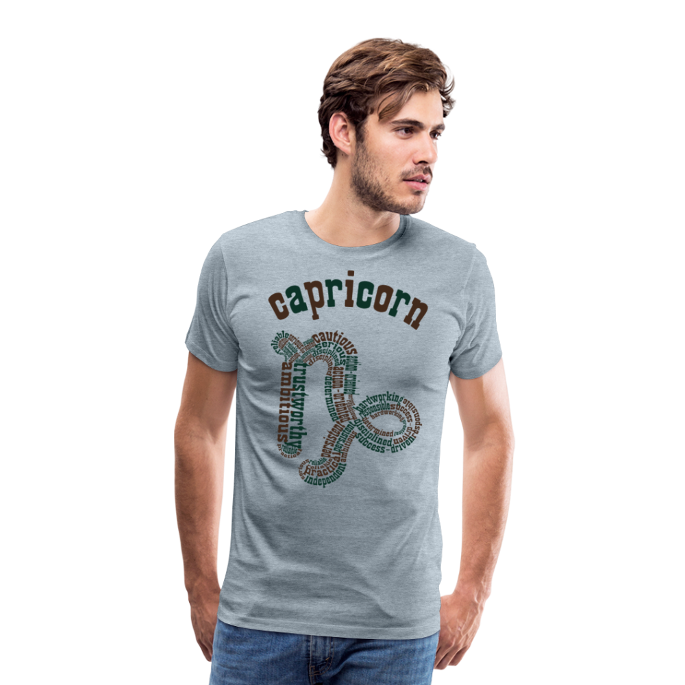 Men's Power Words Capricorn Premium T-Shirt - heather ice blue