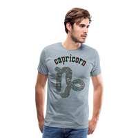 Thumbnail for Men's Power Words Capricorn Premium T-Shirt - heather ice blue