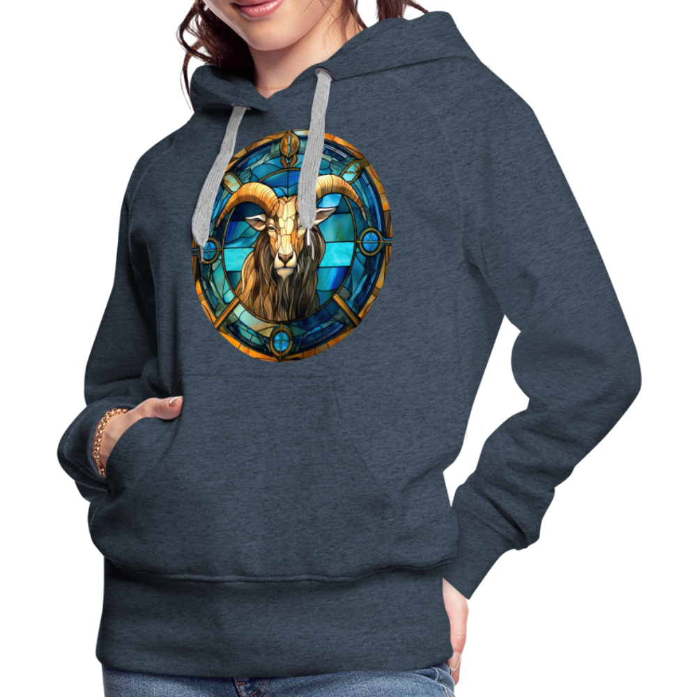 Women’s Mosaic Capricorn Premium Hoodie - heather denim