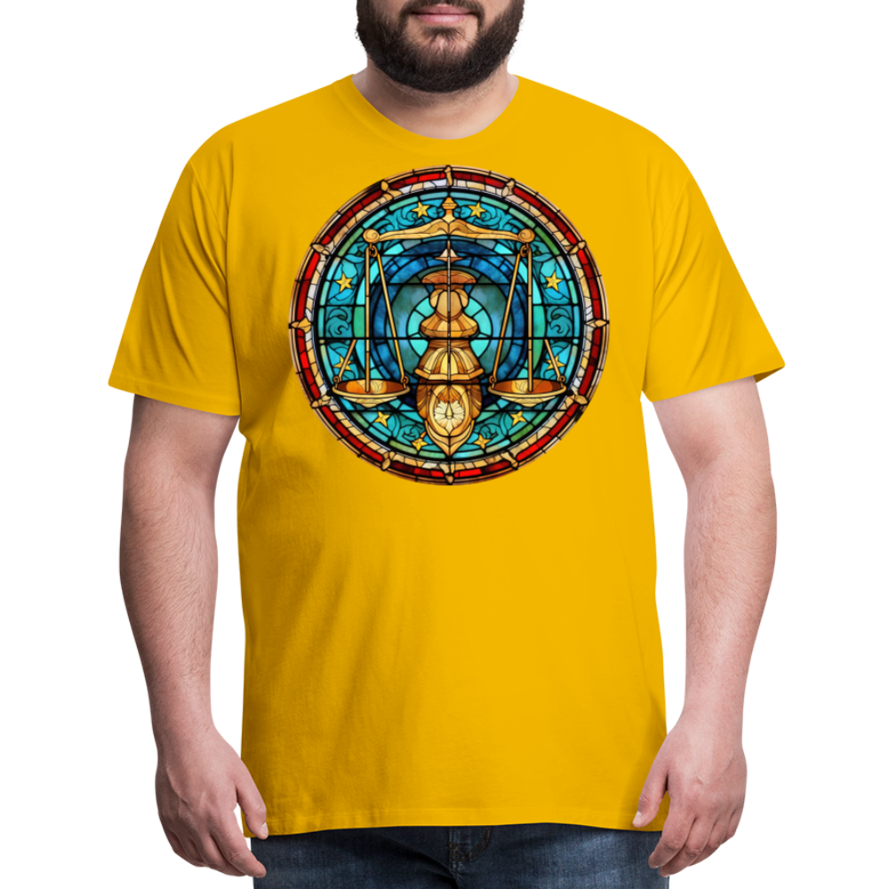 Men's Mosaic Libra Premium T-Shirt - sun yellow