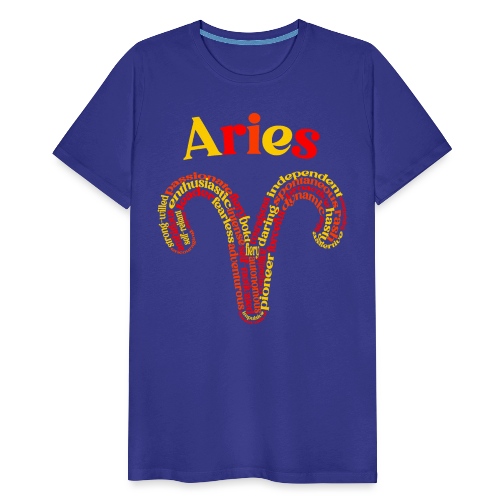 Men's Power Words Aries Premium T-Shirt - royal blue