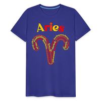 Thumbnail for Men's Power Words Aries Premium T-Shirt - royal blue