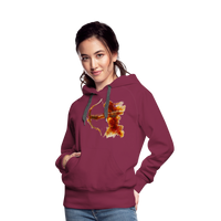 Thumbnail for Women’s Mythical Sagittarius Premium Hoodie - burgundy