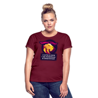 Thumbnail for Women's Glow Capricorn Relaxed Fit T-Shirt - burgundy