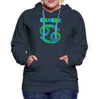 Thumbnail for Women's Power Words Cancer Premium Hoodie - navy