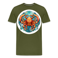 Thumbnail for Men's Symbol Cancer Premium T-Shirt - olive green