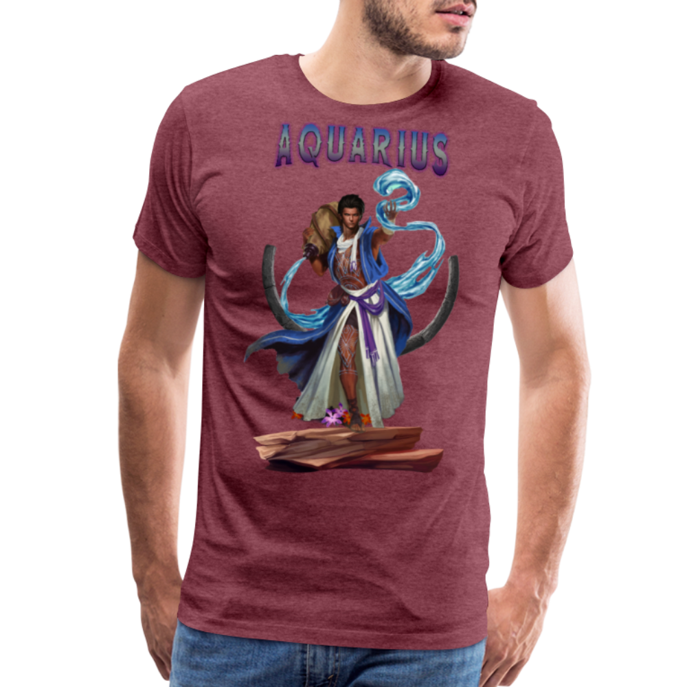 Men's Astral Aquarius Premium T-Shirt - heather burgundy