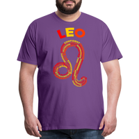 Thumbnail for Men's Power Words Leo Premium T-Shirt - purple