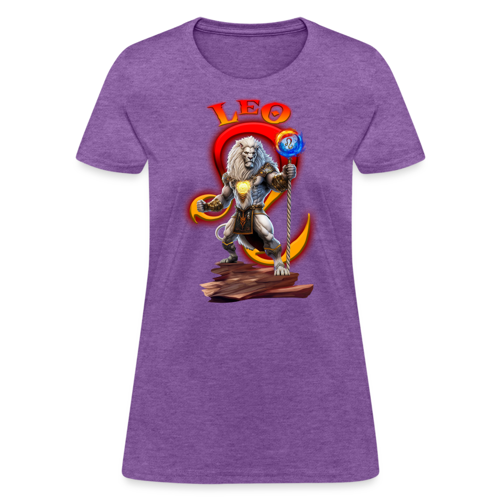 Astral Leo Women's T-Shirt - purple heather