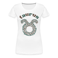 Thumbnail for Women's Power Words Taurus Premium T-Shirt - white