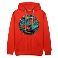 Thumbnail for Men’s Mosaic Pisces Premium Hoodie - red