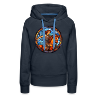 Thumbnail for Women’s Mosaic Sagittarius Premium Hoodie - navy