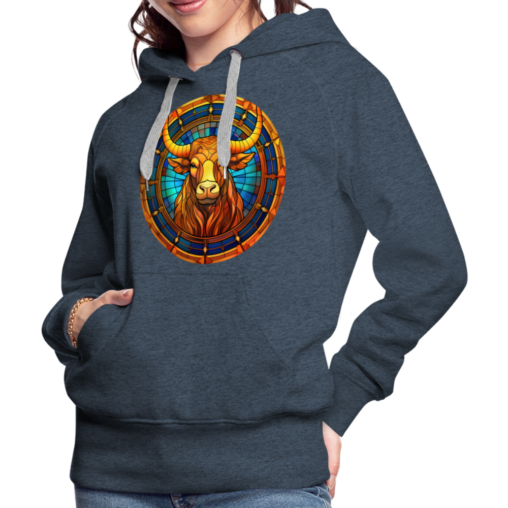 Women’s Mosaic Taurus Premium Hoodie - heather denim