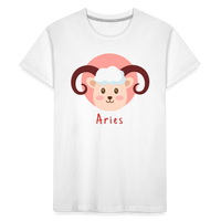 Thumbnail for Kid’s Astro Toon Aries Premium Organic T-Shirt - white