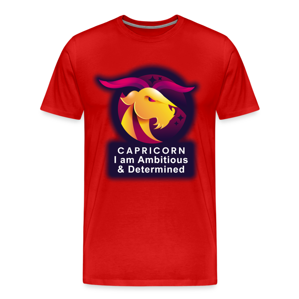 Men's Glow Capricorn Premium T-Shirt - red