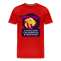 Thumbnail for Men's Glow Capricorn Premium T-Shirt - red