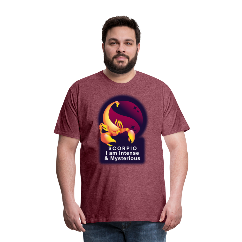 Men's Glow Scorpio Premium T-Shirt - heather burgundy