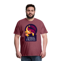 Thumbnail for Men's Glow Scorpio Premium T-Shirt - heather burgundy