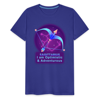 Thumbnail for Men's Neon Sagittarius Premium T-Shirt - royal blue