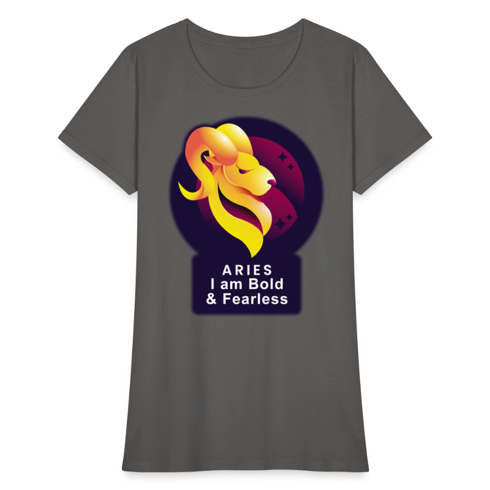 Women's Glow Aries T-Shirt - charcoal