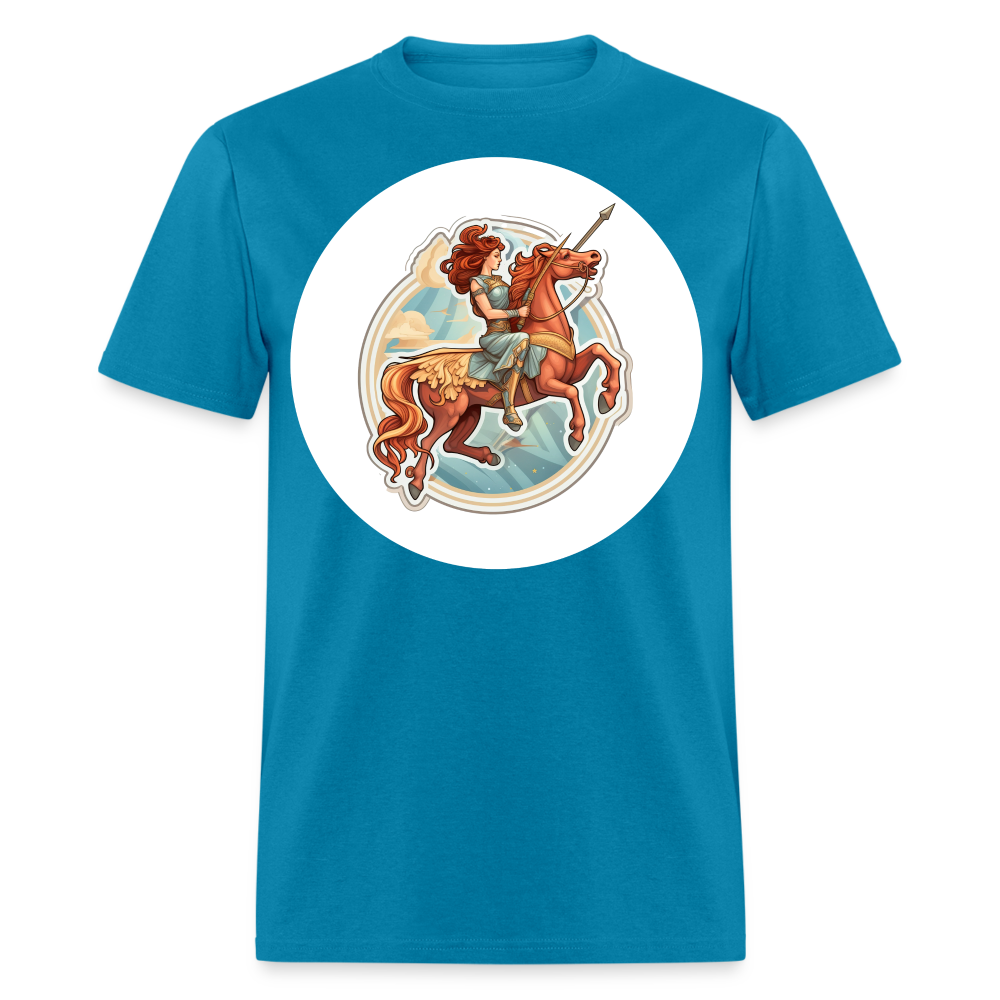 Men's Symbol Sagittarius Classic T-Shirt - turquoise