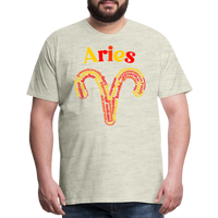 Thumbnail for Men's Power Words Aries Premium T-Shirt - heather oatmeal