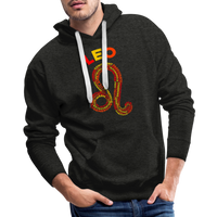 Thumbnail for Men's Power Words Leo Premium Hoodie - charcoal grey