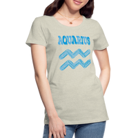 Thumbnail for Women's Power Words Aquarius Premium T-Shirt - heather oatmeal