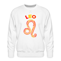 Thumbnail for Men's Power Words Leo Premium Sweatshirt - white