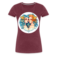 Thumbnail for Women’s Symbol Gemini Premium T-Shirt - heather burgundy