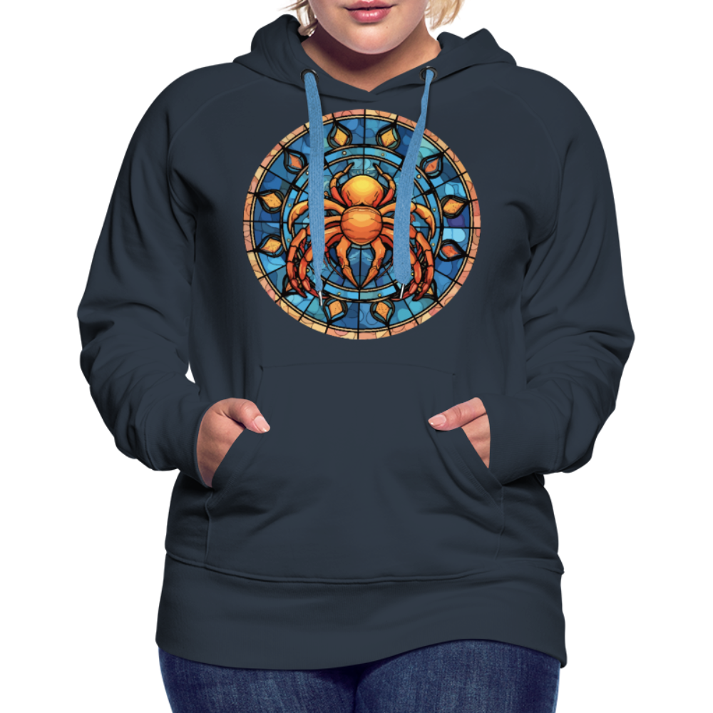 Women’s Mosaic Cancer Premium Hoodie - navy