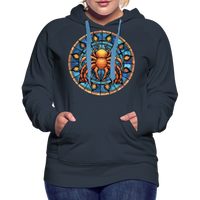 Thumbnail for Women’s Mosaic Cancer Premium Hoodie - navy