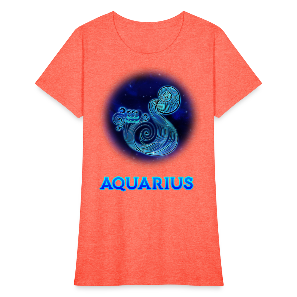 Women's Stellar Aquarius T-Shirt - heather coral