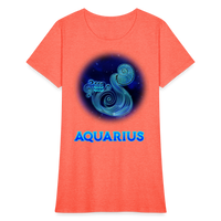 Thumbnail for Women's Stellar Aquarius T-Shirt - heather coral