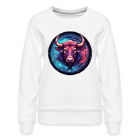 Thumbnail for Women’s Mystic Taurus Premium Sweatshirt - white