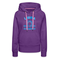 Thumbnail for Women's Power Words Libra Premium Hoodie - purple 