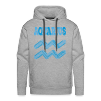 Thumbnail for Men's Power Words Aquarius Premium Hoodie - heather grey