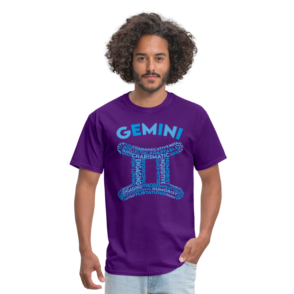 Men's Power Words Gemini Classic T-Shirt - purple