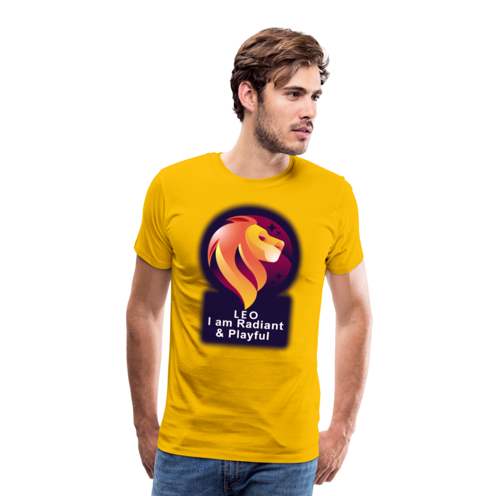 Men's Glow Leo Premium T-Shirt - sun yellow