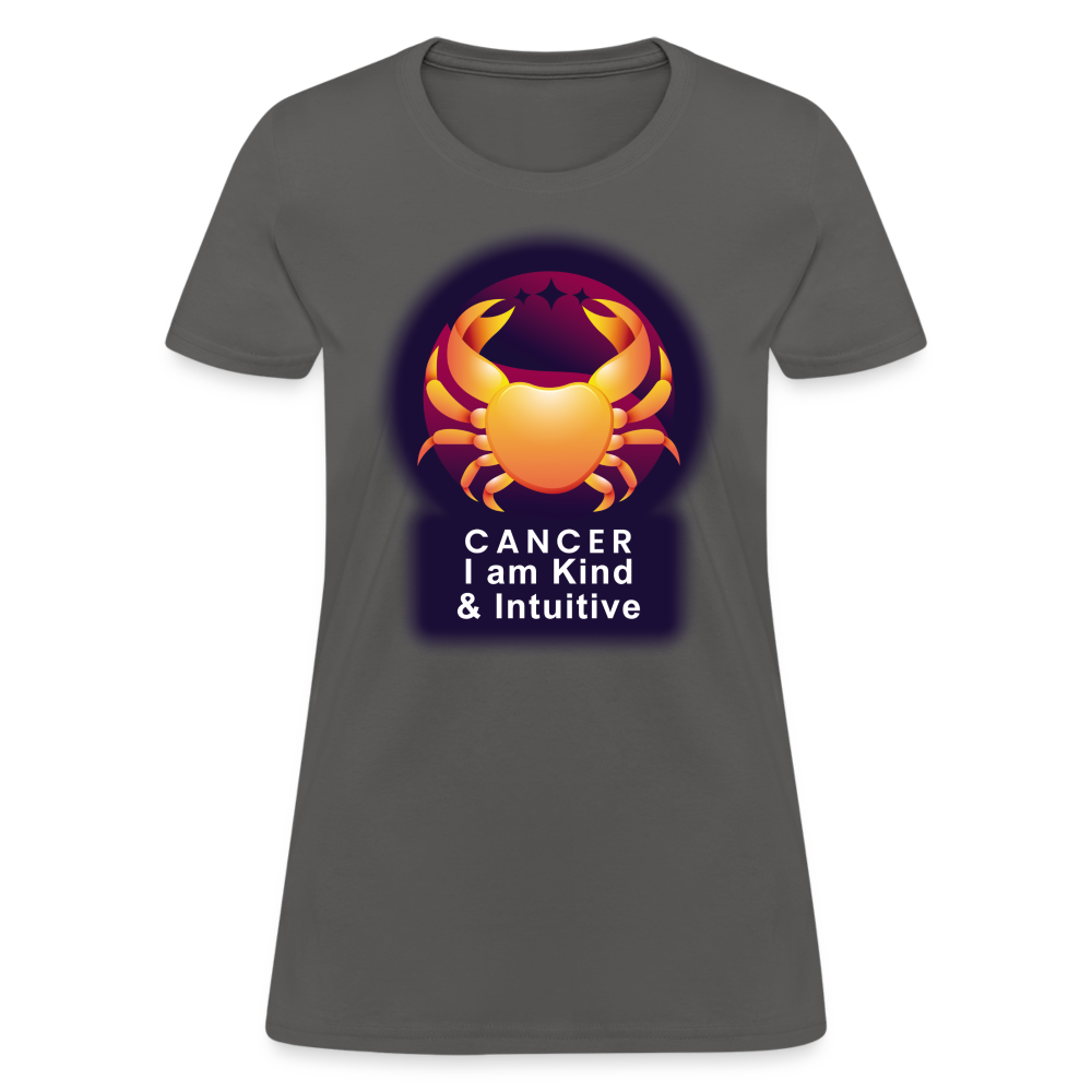 Women's Glow Cancer T-Shirt - charcoal