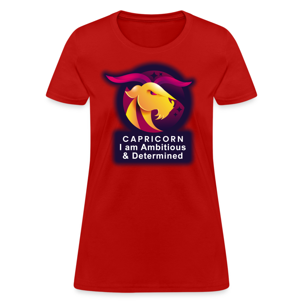 Women's Glow Capricorn T-Shirt - red